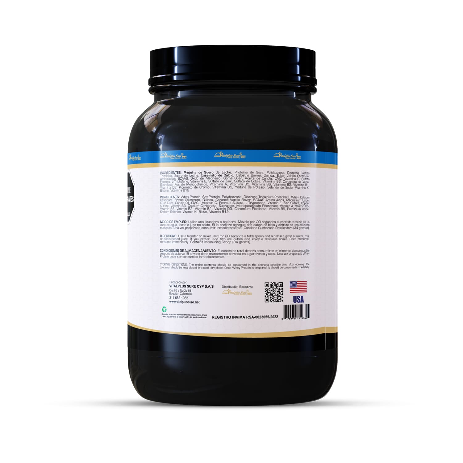 Whey Protein Premium 1500 gr + Creatina + Omega 3 - 6 - 9