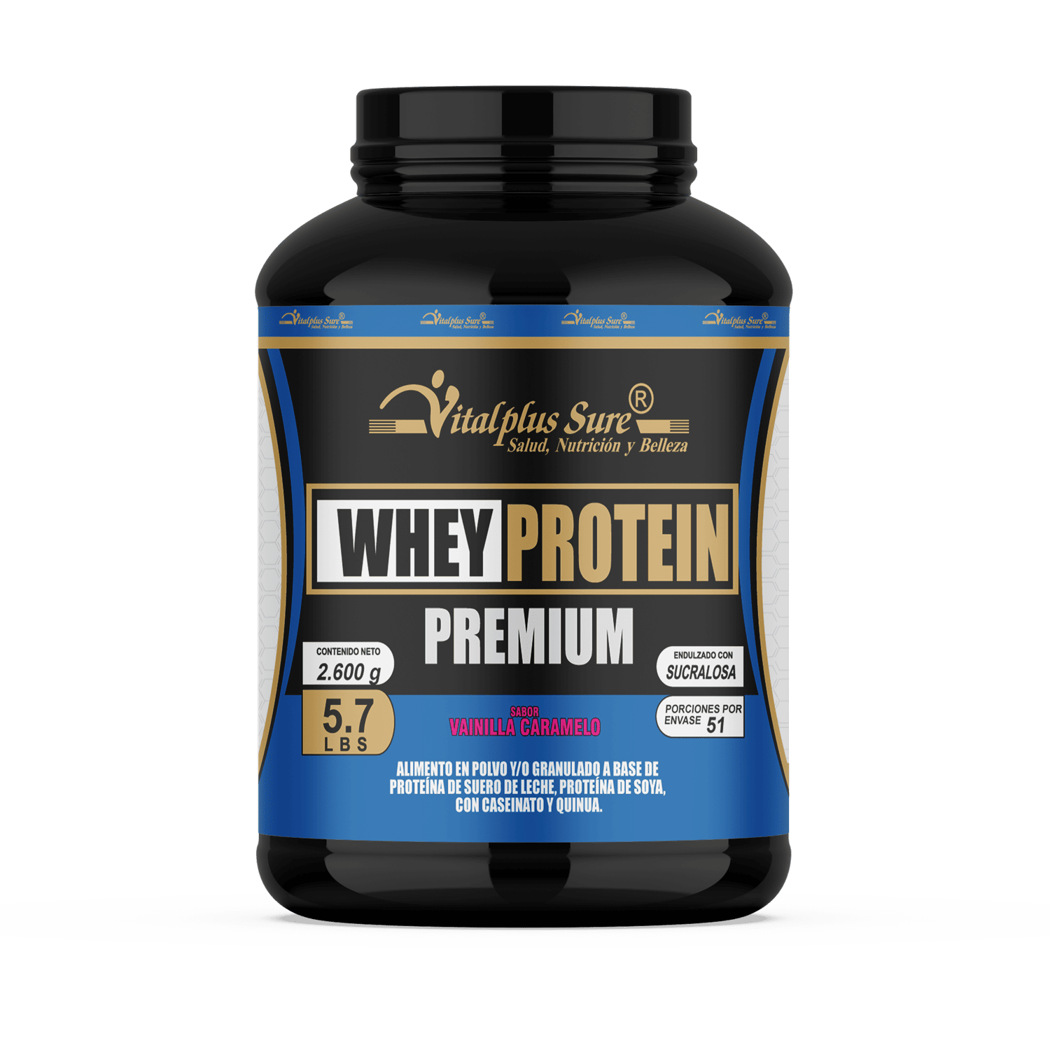Whey Protein Premium 2600 gr + Creatina + Cápsulas de Citrato de Magnesio