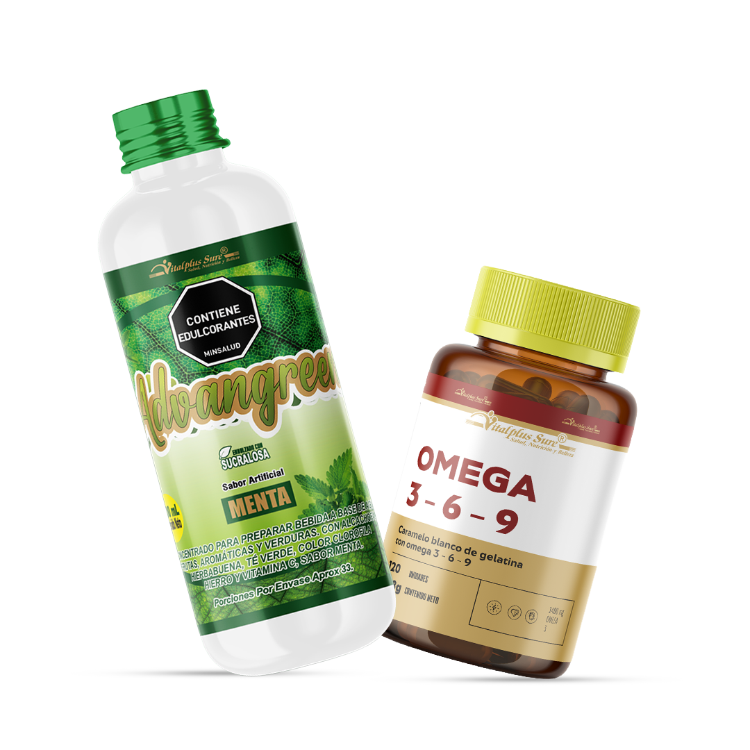 Clorofila Advangreen + Cápsulas de Omega 3 - 6 - 9