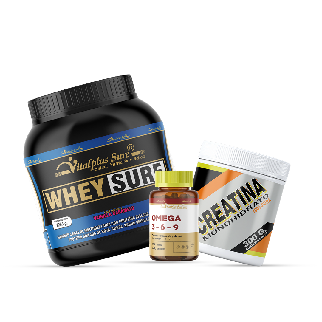 Whey Sure 1263 gr + Creatina + Omega 3 - 6 - 9